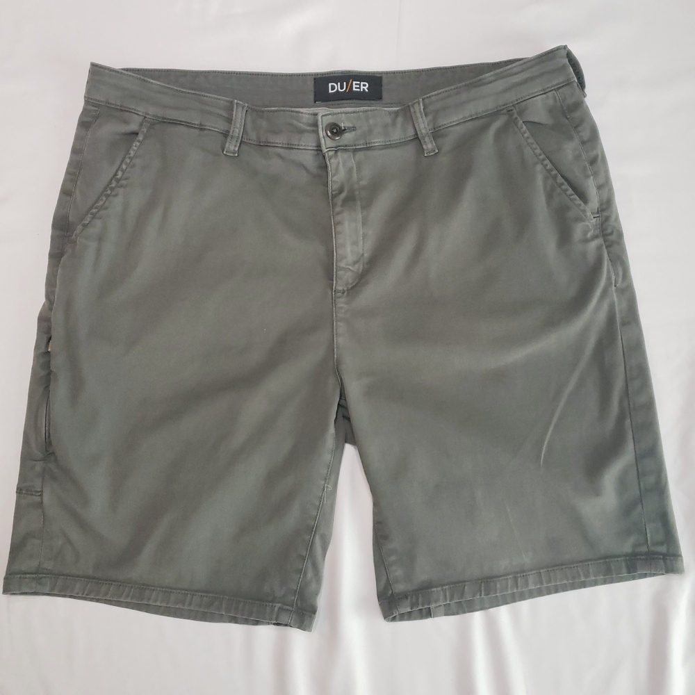 DU/ER Men's Charcoal Flat Front Shorts